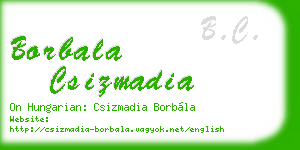 borbala csizmadia business card