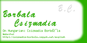 borbala csizmadia business card